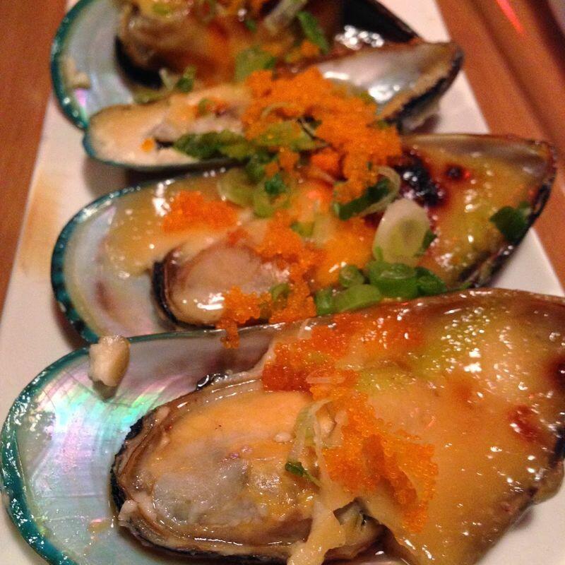 Baked green mussels (4pcs)